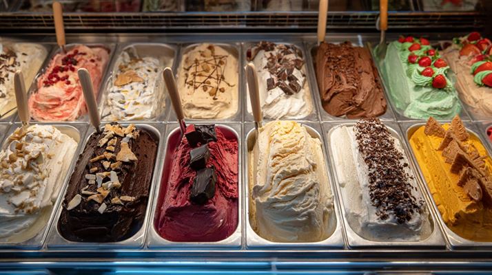 Bredt udvalg af lækre is-varianter