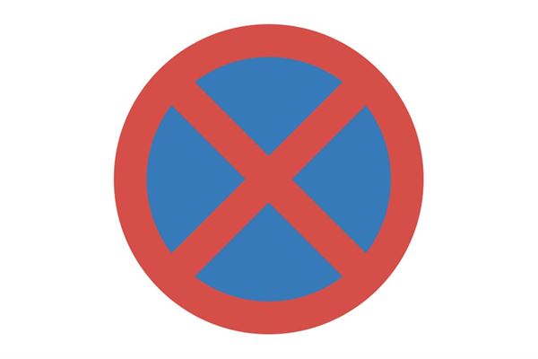 Hvad betyder standsning forbudt skiltet?