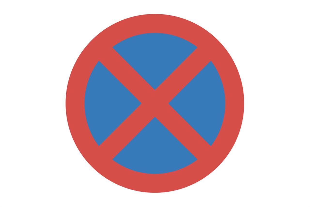 Hvad betyder standsning forbudt skiltet?