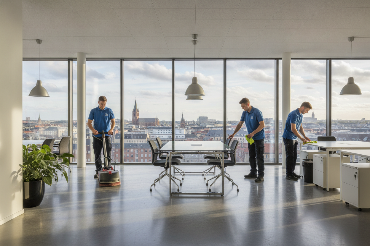Erhvervsrengøring i Århus: Skab et sundt og produktivt arbejdsmiljø