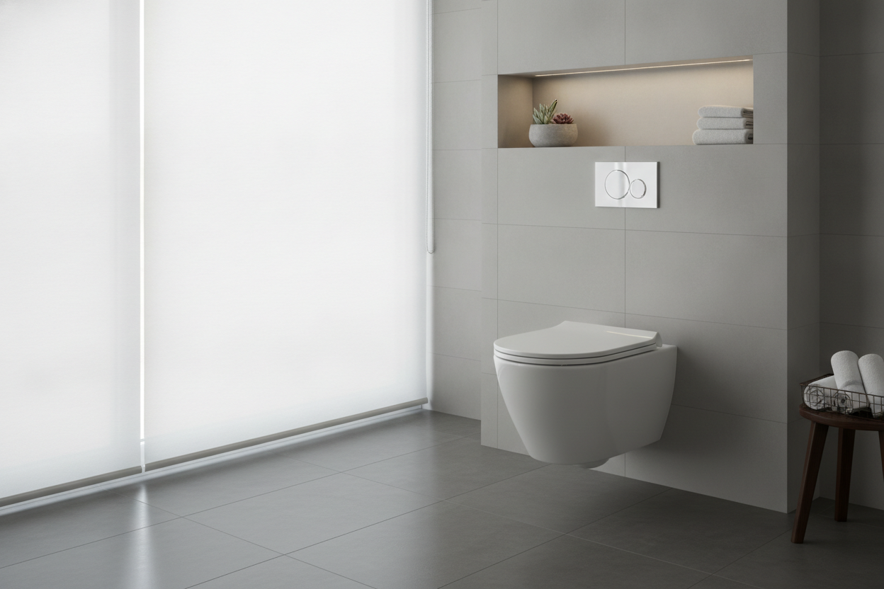 Væghængt toilet med cisterne: En moderne og pladsbesparende løsning til dit badeværelse